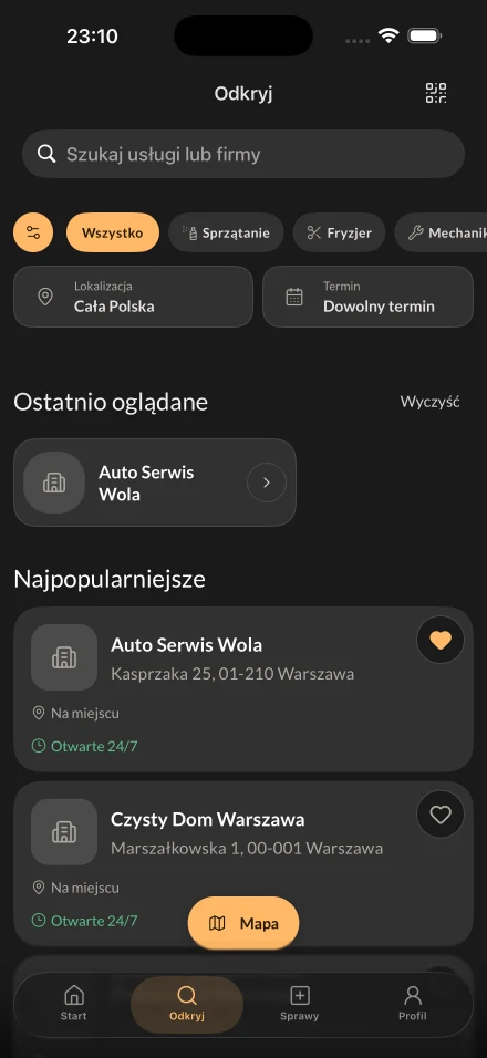 Odkryj w Zuapp: wyszukiwanie usług i firmy w okolicy
